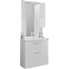 MOBILI SAVINI DUE SAVINI DUE Mobile bagno a terra con specchiera e lavabo integrato modello seria 75 cm composizione completa