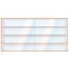 Alsino V80.4 Vetrina espositiva | 80 x 39 x 8,5 cm | in legno di betulla non trattato | 4 ripiani | 2 ante plexiglass scorrevoli | Modellismo | Collezionismo | Scala N e H0