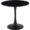 buybyroom Scandinavo Moderno Tavolo Da Pranzo Rotondo Minimalista Piccolo Tavolo per Cucina, Ø - 80 cm, Sala Da Pranzo e Soggi, ferroso