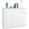 Totò Piccinni Toto Piccinni Mobile Contenitore Base Multiuso 3 Ante e 2 Cassetti (Bianco Lucido)