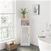Dripex Armadio da bagno, Armadietto WC, Armadio portaoggetti, in bianco, 80x25x22cm, Bianco, Bagno