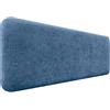 DHOME Testiera Imbottita Liscia Arrotondata in Lana Ecologica per Parete Acustica Testate Fonoassorbenti Testata Letto Camera da Letto (Blu, 160cm)