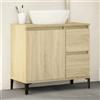 Iiaky Armadietto da Bagno Rovere Sonoma 65x33x60 cm Legno Multistrato,Mobile Sottolavabo per Bagno,Armadietto Sottolavabo Salvaspazio,Armadio Salvaspazio