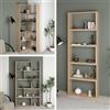 Indomita Libreria Estensibile angolare Wish 72x22x200h Colore Rovere