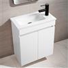 NUESTRA VIDA Mobiletto Bagno Sospeso 50 cm con Lavabo | Set Moderno Bianco 51×27×60 cm | Per Piccoli Spazi | Senza Rubinetto e Scarico