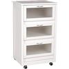 Liberoshopping Carrello da cucina mobiletto LANDHELL LUSSO con ante a ribalta e ruote per casa giardino (Bianco)