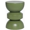 sweeek Tavolino, lato divano, comodino metallo Verde - 32x32x43.5 cm