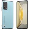 Longstong Custodia Adatta per OPPO A74 (4G) (6.43), Cover in pelle metallica serie CODE - Azzurro