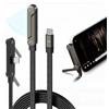 NKV Cavo da USB C a USB C, cavo di ricarica rapida da 240 W, 1,5 m, cavo di ricarica invisibile, cavo piatto USB c, cavo USB c ad angolo retto, per iPhone serie 17, Samsung Galaxy S25 S24 Ultra ecc