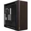 ASUS ProArt PA602 Walnut Wood TG PWM MODERN BLACK, Case Gaming E-ATX in Legno e Vetro Temperato, Ventole da 140 mm e 200 mm, Rilevatore di Polvere IR, Presa d'aria Laterale, 5 Porte USB, Nero