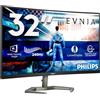 Philips Gaming Monitor 32M1C5200W 31.5 pollici, Curvo, 1920x1080, FHD, 240Hz, VA Panel, 0.5ms MPRT, , (HDMI2x 2.0 DP 1x 1.2) Adaptive Sync, FreeSync, Grigio