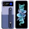 Topme Cover per Samsung Galaxy Z Flip4 5G 6.7 Inches Custodia Case, Robusta Custodia per PC con Cinturino Da Polso.Viola
