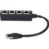 Yinhing Cavo Splitter Ethernet RJ45 per Estendere Reti, Splitter Adattatore LAN da 1 Maschio a 4 Femmine Compatibile con Cavo di Rete CAT7, Applicabile a Tutte le Reti