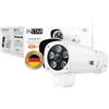 INSTAR IN-9408 2K+ Bianco - LAN/WiFi telecamera di sorveglianza con IA (AI) - Telecamera esterna resistente alle intemperie - WiFi 2,4Ghz e 5Ghz - WPA3 - HomeKit HKSV - PIR - Audio - RTSP