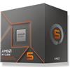 AMD Processore AMD Ryzen 5 8500G (scheda grafica integrata Radeon, 6 Cores/12 Threads, 65W TDP, AM5 Socket, 22MB Cache , up to 5 GHz max boost frequency, wraith stealth cooler)