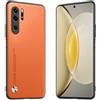 Longstong Custodia Adatta per HUAWEI P30 Pro / P30 Pro New Edition (6.47), Cover in pelle metallica serie CODE - Arancia