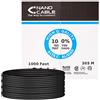 Nanocable 10.20.0504-EXT-BK - Cavo di Rete RJ45 Cat. 6 UTP AWG24 Rigido, Fuori, Bobina 305 MTS
