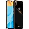 HONLEN Custodia per HUAWEI Y6 2019 / Y6 Pro 2019 / HONOR 8A / Y6S 2019 (6.09 Inches), Cover Morbida in Silicone TPU, Design del Telaio Galvanico - Nero
