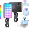 Camnoon Luce LED Fotografia con Clip, Camnoon Luce Video Selfie con 120 Perle LED 1000Lux, 2500K-9000K, 20 Effetti di Luce, 117G Luce Fotografica Portatile per Esterno Móvil, Ripresa TikTok, Telefono/Laptop