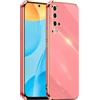 HONLEN Custodia per HUAWEI Nova 5T / Honor 20 (6.26 Inches), Cover Morbida in Silicone TPU, Design del Telaio Galvanico - Rosso
