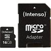 Intenso Scheda di Memoria cicroSDHC Memory Card da 16 GB, Class 4 (con Adattatore SD), Nero