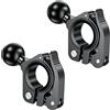 BRCOVAN 2 Pezzi, Lega Alluminio Supporto per Morsetto per Manubrio con 1 Pollice Palla per RAM Mounts B Szie Braccio a Doppia Presa Sferica, Per Binari Diametro 0,5''/0,875''/1''/1,26''