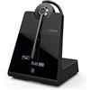 Jabra Engage 75 On-Ear DECT Cuffie Wireless Convertibili - Certificate Skype For Business - Cancellazione Avanzata del Rumore