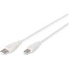 DIGITUS Cavo USB 2.0-1,8 m - USB-A a tipo B - 480 Mbps - Cavo di collegamento per computer, notebook, hub, stampanti - Beige