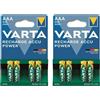 Varta 2 x 4 blister Ready 2Use AAA Micro batterie 550 mAh precaricate 1,2 Volt NiMH