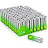 GP Super batterie alcaline AA 1,5 V, ideali per l'alimentazione di dispositivi di uso quotidiano, nuova tecnologia G-TECH, 80 batterie AA in confezione