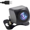WLDOCA Telecamera di retromarcia Wifi 5V USB/12V HD WIFI 5 Telecamera per visione notturna Tachigrafo impermeabile Compatibile con Android IOS per Moto Auto Camper Van,Nero,A