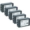 vhbw 5x batteria sostituisce Autec R0BATT00E12A0, LPM04 per Radiocomando Industriale, Telecomando (5000mAh, 7,4V, Li-Poly) - Nero