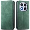 MOJIA Cover per Xiaomi Redmi Note 14 PRO 5G / Poco X7 5G, Custodia Folio Portafoglio in Pelle PU [Chiusura Magnetica], Case a Libro con Guscio Interno in TPU, Supporto per Carte.. Verde