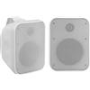 Pronomic Coppia di diffusori DJ PA OLS-5 WH per esterni per giardino, terrazza, ristorante (2x 80 Watt, grado di protezione IP56, 8 Ohm, woofer 5,25) bianchi