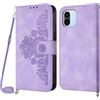 Netany Cover per Xiaomi Redmi A1 /Redmi A2 con Cordino, Flip Portafoglio Custodia in Pelle, [2 Porta Carte][Chiusura Magnetica],Custodia Libro Cover con Laccio per Xiaomi Redmi A1 /Redmi A2 (Viola)