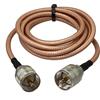 Supkancl 1 pz RG142 Cavo PL259 Spina Maschio A UHF PL259 Spina Maschio Connettore RF Coassiale Treccia Ponticello Adattatore Filo Terminali 6 pollici ~ 20 M(1.5M)