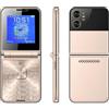 Jectse Telefono Cellulare a Conchiglia 2G, Telefono Cellulare a Conchiglia da 2,6 Pollici per Anziani, Tasti Grandi, Cifre Grandi, Suono Forte, Telefono per Anziani con Torcia a LED,