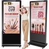 JASZDOT 32/43/55/65 Pollici Monitor Pubblicitario da FHD LCD Digital Signage, Schermo Display Pubblicitario Riproduzione Automatica, Supporto USB/HDMI/WiFi/Android OS (65'' Touch Screen)