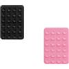 Generic 4 Pezzi Supporti In Silicone A Ventosa per Telefono, Antiscivolo Supporto Quadrato Adesivo per Mani Libere, Multiuso Doppia Faccia Custodia per Telefono a Ventosa, Porta Cellulare Auto