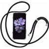 SIMao Cover Collana per Cellulare Compatibile con Realme C30 / Narzo 50i Prime, Custodia Trasparente Silicone con Cordino Necklace Case Protettivo Cover Custodia da Collo Custodia con Cordino, Nero