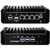 Glovary Firewall Mini PC N150 (N100 Upgrade), DDR5 8GB RAM 256GB NVMe SSD, 4 x 2.5GbE i226V LAN Fanless Computer Hardware, Micro Firewall Appliance, AES-NI, OPNsense, 8USB Port, TF Card Slot