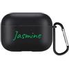 QIHENGPLUS Cover personalizzata con nome Compatibile con Apple AirPods Pro 2, copertina morbida personalizzata con stile di scrittura a mano (Nero)