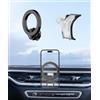 MaserWeller Supporto per telefono da auto per BMW X3X3M/2024-2025 X5X5M/X6/X6M/2023-2025 X7/X7M, supporto per telefono girevole a 360° compatibile con MagSafe, il supporto per telefono cellulare non