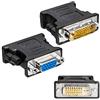 HB-Digital Adattatore da DVI-D a VGA 24 + 1 presa adattatore per monitor passivo D-SUB analogico DVI-D maschio 24 + 1 / VGA femmina Dual Link connettore morbido per monitor TFT PC proiettore computer scheda