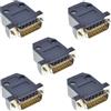Oiyagai 5-Pack Connettori DB26 Maschio con Cappuccio in Plastica - 26 Pin Saldatura Tipo D-Sub per Porta Seriale, Progetti DIY, Riparazioni Industriali