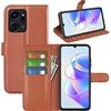 BOCTECH Cover per Honor X7a, Custodia a Libro Portafoglio in Pelle PU e Silione Morbido con Porta Carte, Magnetica e Supporto Flip Case Antiurto per Honor X7a, Marrone