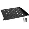 HMF 65499 Ripiano per armadio server | 19 pollici | 1 U | profondità di installazione 400 mm | nero