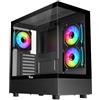 Itek Case SHOWBUI 42B - Gaming Tower, ATX, 3x12cm ARGB fan, 2xUSB3, Type-C, Side & Front Panel Temp Glass