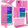 ebestStar - Cover Compatibile con Samsung Note 4 Galaxy N910F Custodia Silicone Portafoglio Gel TPU, Protezione Anti Shock AntiGraffio +Penna, Rosa [Apparecchio: 153.5 x 78.6 x 8.5mm, 5.7'']