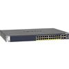 Netgear GSM4328PB-100NES ProSafe Switch Managed Gigabit PoE, 24 Porte PoE, Stacking Sicuro NSF, Funzioni Auto-iSCSI/Auto-VoIP, USB
